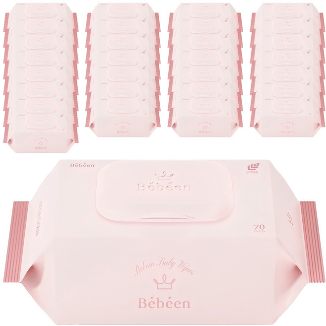 베베앙 로즈 골드 유아물티슈 캡형, 75g, 70매, 40개