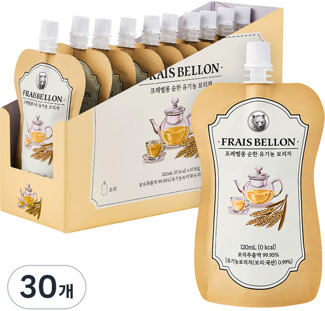 프레벨롱 순한 유기농 보리차, 30개, 120ml