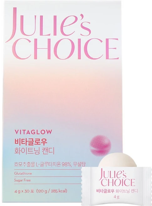 줄리스초이스 비타글로우 화이트닝 캔디, 1개, 30회분 - 쿠팡