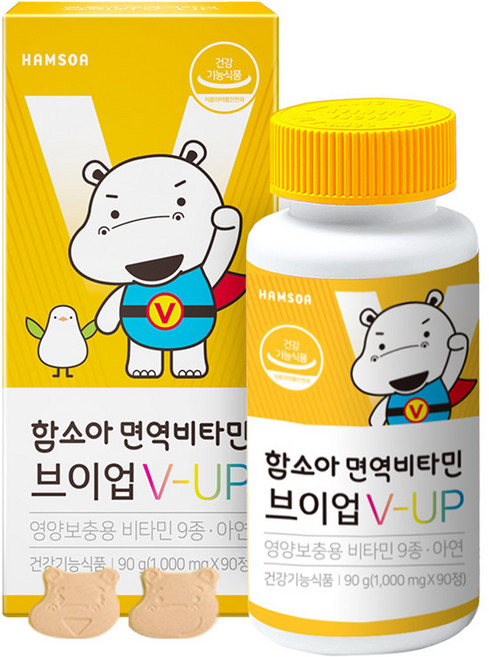 함소아 면역 비타민 브이업 1000mg, 90정, 1개