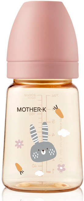 마더케이 베이직 PPSU 무꼭지 젖병 토끼, 블라썸픽, 180ml, 1개
