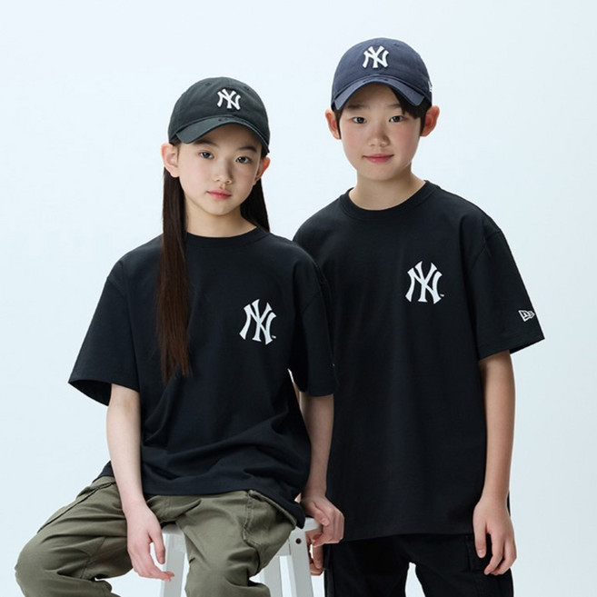 뉴에라 아동용 MLB 베이직 로고 반팔 티셔츠