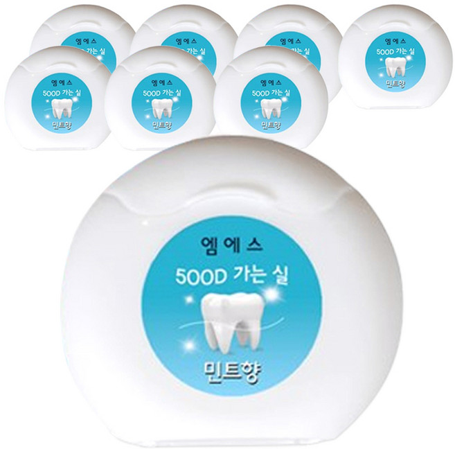 엠에스덴탈 치실 50m 민트, 1개입, 8개