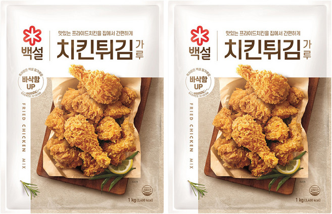 백설 치킨튀김가루, 1kg, 2개