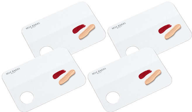 셀프천사 파운데이션 메이크업 네일 믹싱 아크릴 팔레트 L, 투명, 4개