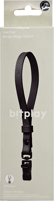 bitplay Leather Wrist Strap 12mm 皮革手腕繩(含掛繩通用墊片), 1個, 暗夜黑