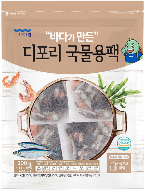 바다원 디포리 국물용팩, 300g, 1개