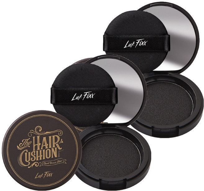 룩픽스 더헤어 쿠션 7.5g, 2개, 다크브라운