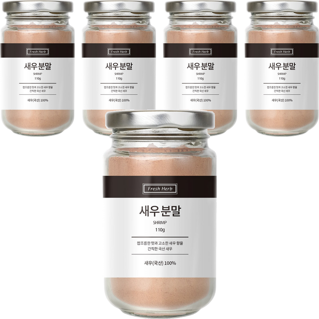 신선약초 새우 분말, 110g, 5개