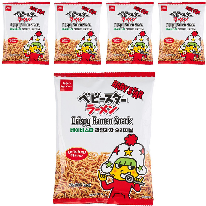 베이비스타 라면과자 오리지널, 68g, 5개