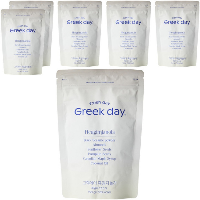 그릭데이 흑임자놀라 시리얼, 150g, 6개