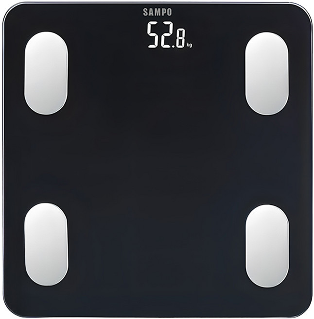 SAMPO 聲寶 14合1藍牙智能電子體重計 健康體脂計, 1個, BF-Z2306BL, 黑色