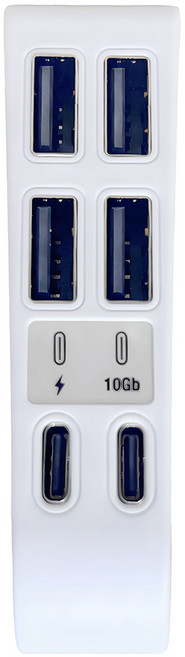 PGTECH PS5 SLIM主機 專用USB擴展器 六合一HUB, 1個, GP-524, 白色