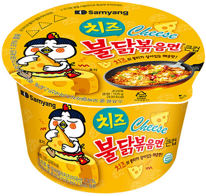 삼양 치즈불닭볶음면 큰컵 105g, 1개