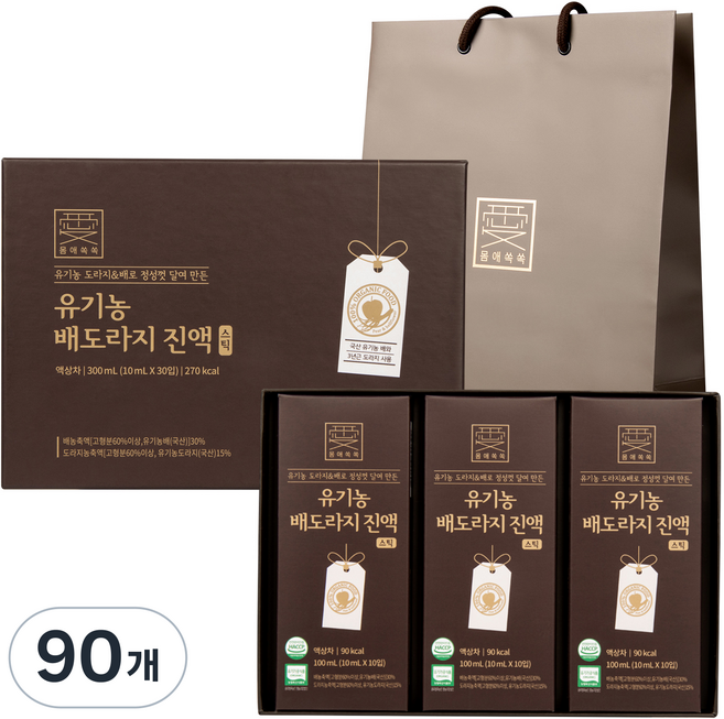 momaessokssok 有機梨子桔梗濃縮液條 + 提袋, 10ml