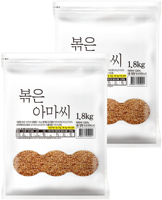 대구농산 볶은 아마씨 봉, 1.8kg, 2개