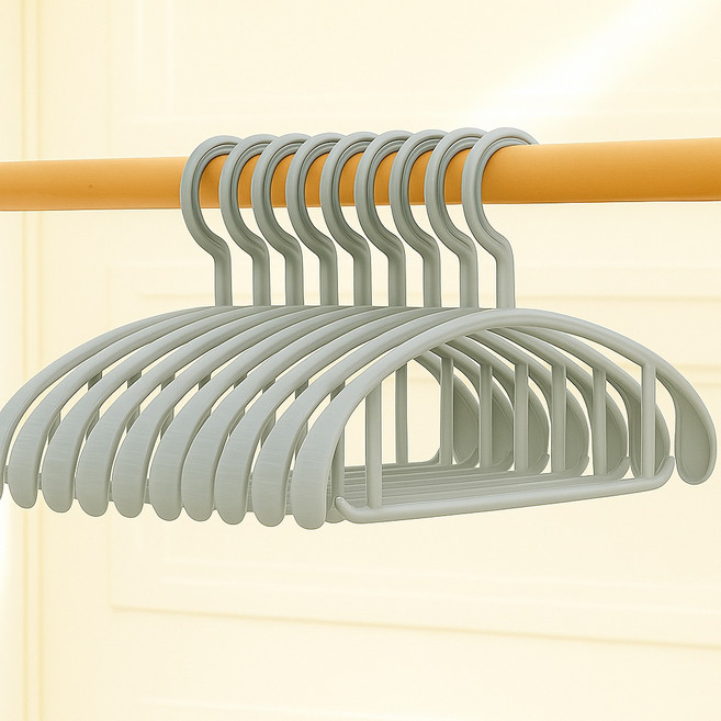 보노하우스 프리미엄 와이드 튼튼 어깨뿔방지 옷걸이, 그레이, 50개