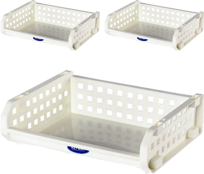 KEYWAY 聯府 開放式整理架 S(320 x 254 x 95mm), 白色, 3個