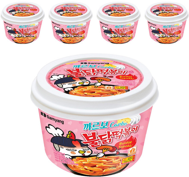삼양 까르보 불닭떡볶이, 179g, 5개