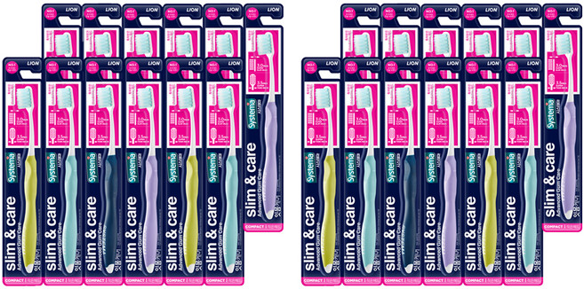 시스테마 슬림앤케어 칫솔 콤팩트, 2개, 12개입