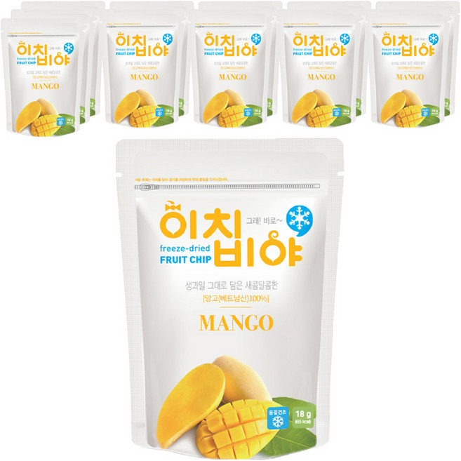 이치비야 동결건조 과일칩 망고, 18g, 12개