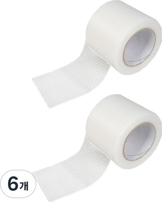 올커버 석고보드 보수용 망사 메쉬테이프 8cm × 25m, 6개