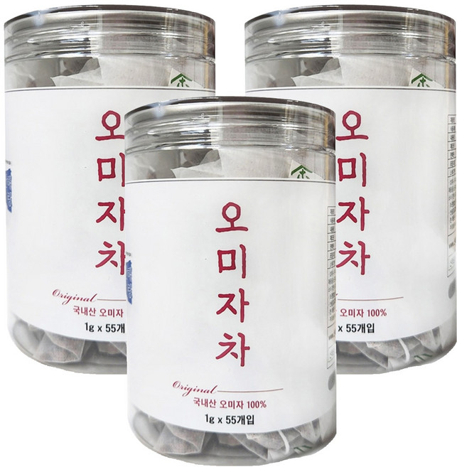 산해랑 볶은 오미자차, 1g, 55개입, 3개
