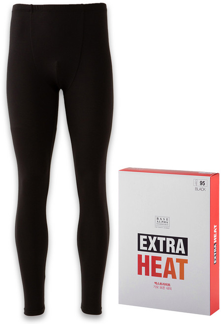 베이스알파에센셜 남성용 엑스트라히트 기모 보온 타이즈