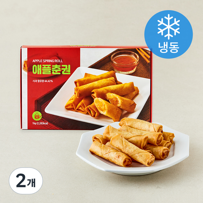 랜시푸드 애플춘권 (냉동), 1kg, 2개