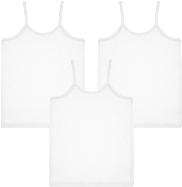 BASE ALPHA ESSENTIALS 女童100%純棉日常細肩帶背心 3件組