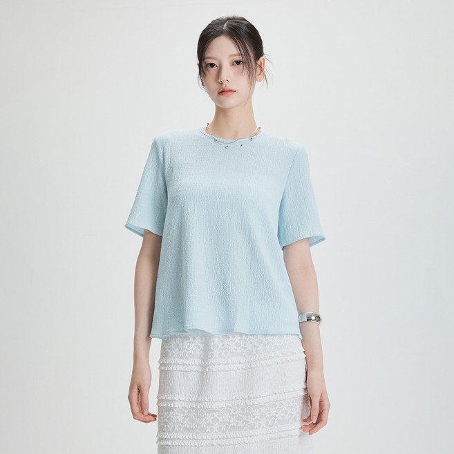 미쏘 여성용 에센셜 반팔 블라우스