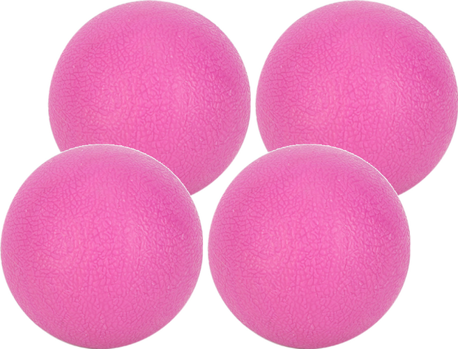 小麥購物 單球按摩球 Y140 125g, 4個, 玫紅色