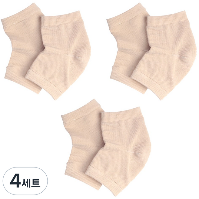 풋인솔 뒤꿈치 보호 양말 양쪽 3켤레 세트, 4세트