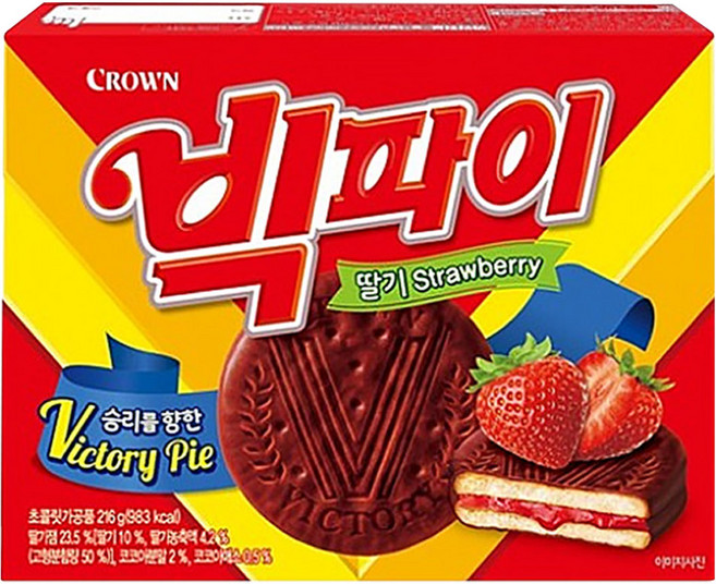 크라운 빅파이 딸기, 216g, 1개