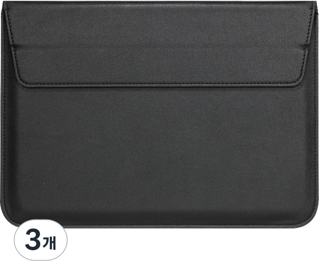 제이로드 노트북 아이패드 갤럭시탭 인조가죽 파우치, 블랙, 3개