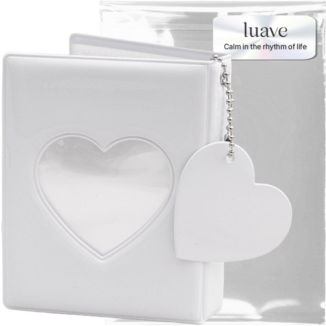 루아브 폴라로이드 러브 미니 포토앨범, 화이트, 32매