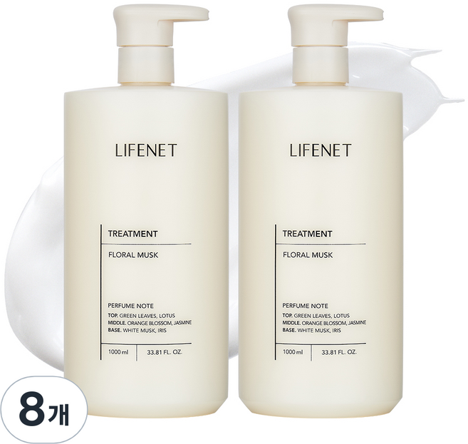 라이프넷 트리트먼트 플로럴 머스크, 1L, 8개