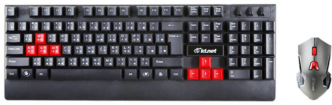 KTnet 廣鐸 V20鵰光鍵影 機械手感懸浮鍵盤滑鼠組 鍵盤433 x 155 x 32mm 620g + 滑鼠128 x 72 x 39mm 89g, KTKM50V20-UUBK, 黑色