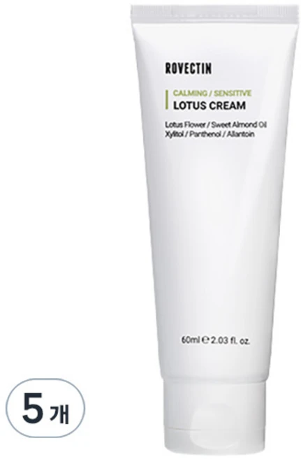 로벡틴 카밍 로터스 클린 연꽃수 수분크림, 60ml, 5개 - 쿠팡