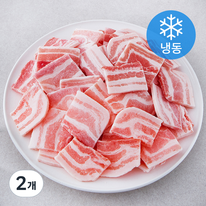 미트엔조이 스페인산 옛날 삼겹살 (냉동), 1kg, 2개