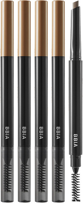 삐아 라스트 오토 아이브로우 펜슬 0.25g, 05 월넛 브라운, 4개