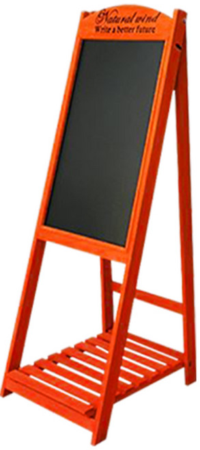 마메 빈티지 입간판 블랙보드 오렌지, 원목