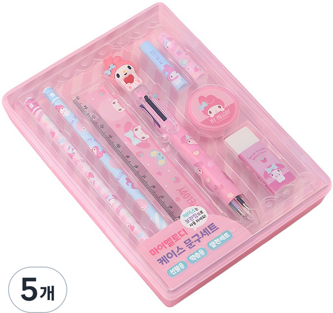 산리오 케이스 문구세트, 마이멜로디, 5개
