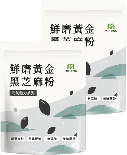 MIHONG 米鴻生醫 元氣穀力 鮮磨黃金黑芝麻粉, 30g, 10份, 2袋
