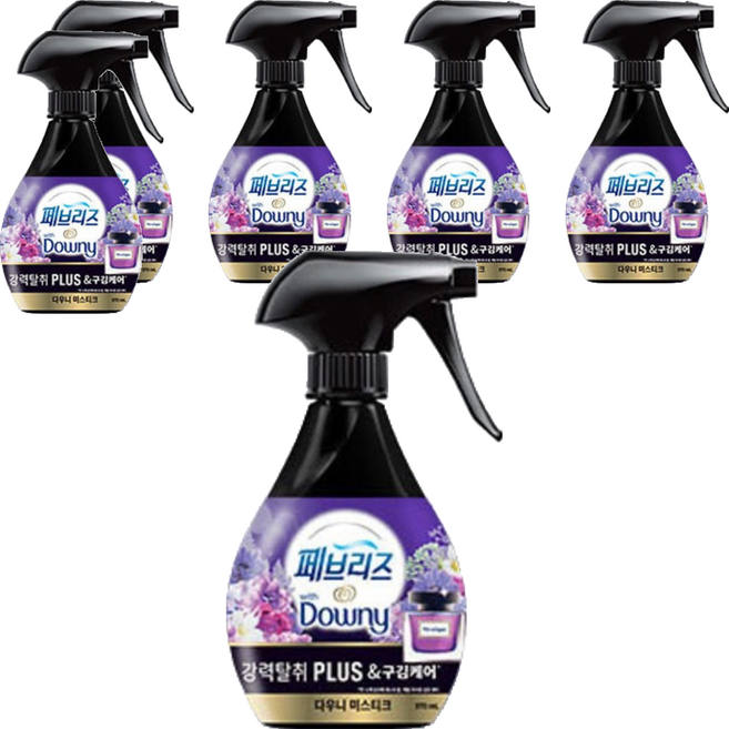 페브리즈 강력탈취 플러스 섬유탈취제 미스티크 본품, 370ml, 6개