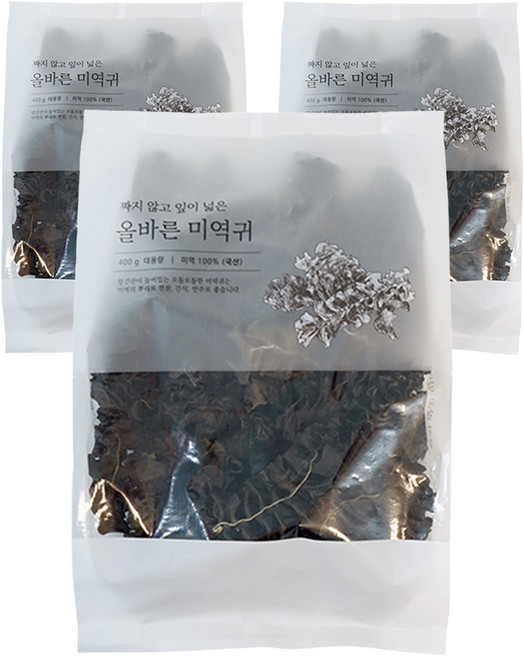 석하 올바른 미역귀, 400g, 3개