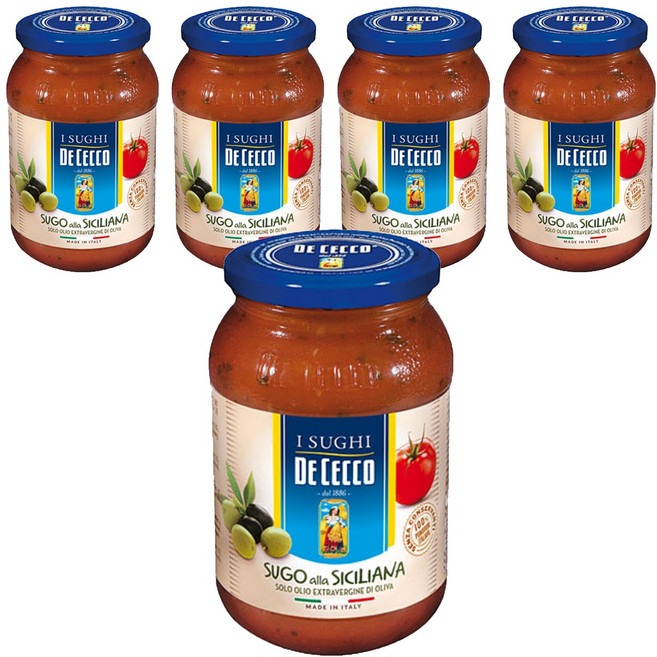 DE CECCO 得科 西西里義大利麵醬, 400g, 5個