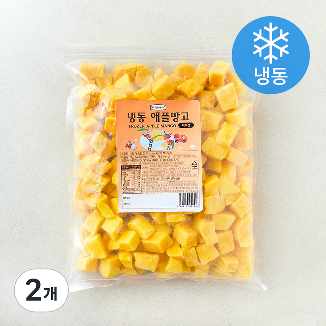 웰프레쉬 페루산 애플망고 (냉동), 2개, 2kg