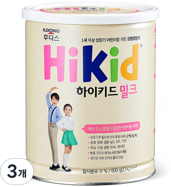하이키드 밀크 균형영양식, 600g, 3개