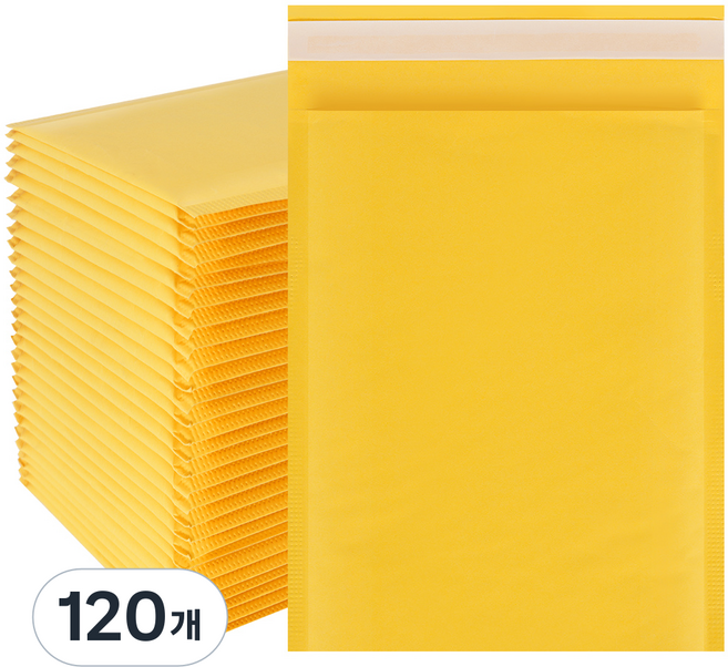 코멧 충격방지 뽁뽁이 캡 안전봉투 노랑, 120개